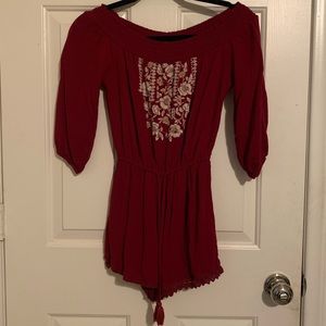 Abercrombie and Fitch Maroon Romper
